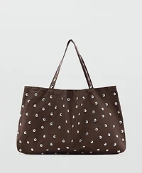 Mango Women's Stud Shopper Bag
