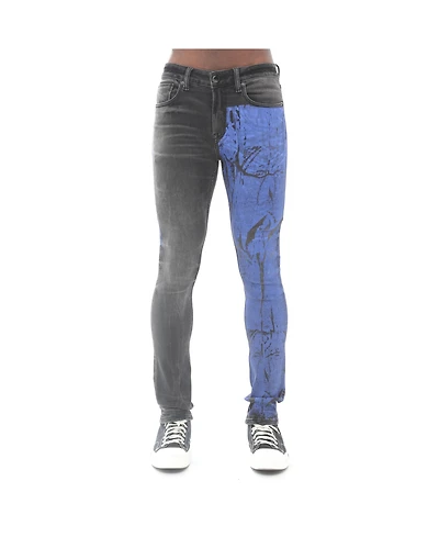 Hvman Chosen To Prevail x Cult Men's Strat Super Skinny Fit Jean Crinkled