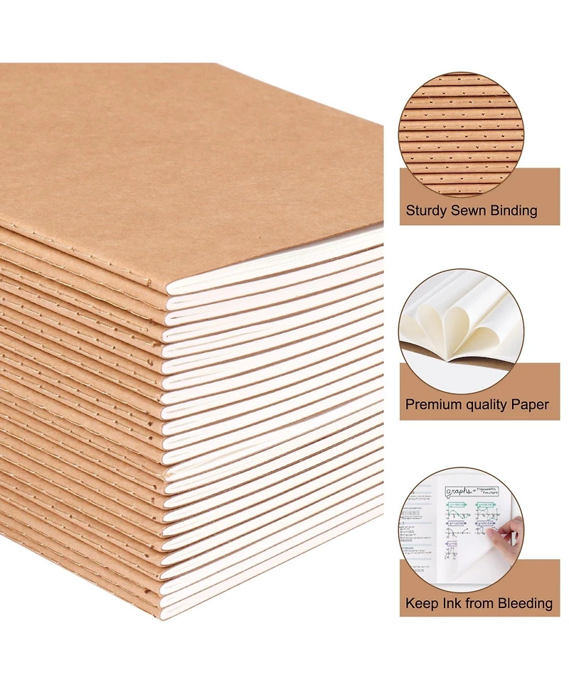 Gnuadz Blank Notebooks A5 Unlined Sketchbooks Journal Set
