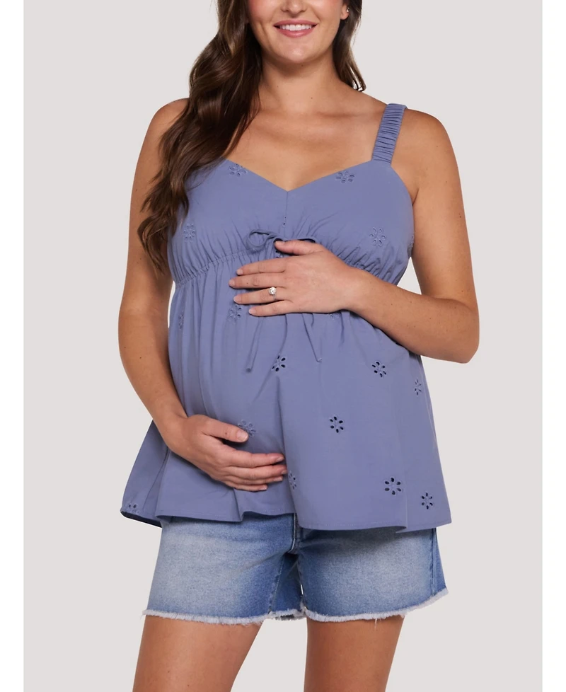 Motherhood Maternity Scrunch Strap Woven Cami