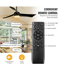 Gouun 52 Inch Reversible Ceiling Fan