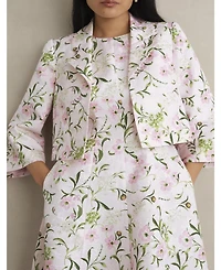 Hobbs London Women's Ginny Belted Pleated Midi Shirt Dress