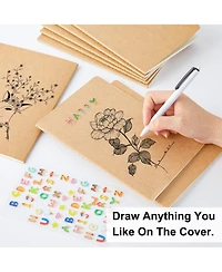 Gnuadz Unlined Paper Notebooks Blank Journal Sketchbook