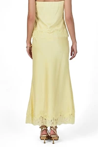 endless rose Women's Satin Lace Midi Skirt