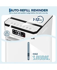 Xo 1.84Gal Portable Cooling Fan, Evaporative Air Cooler with Touch Screen, Remote for Bedroom, Home, Office