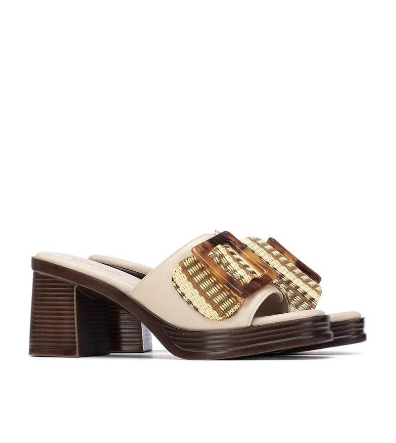 Xti Women's Refresh Collection Block Heel Slip On Sandals