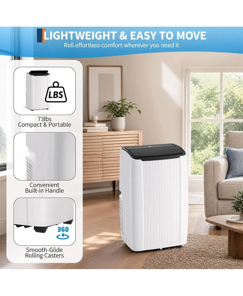 Xo Portable Air Conditioner, Cools/Heats Up to 700 Sq.Ft, 14000 Btu