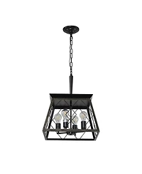 Clihome Farmhouse Chandelier 4-Light Vintage Antique Chandeliers Light Fixture,Golden (No Bulbs)