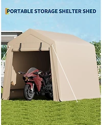 gaomon All-Weather Portable Outdoor Carport, Motorcycle Storage Shed for Bikes Firewood