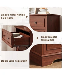 gaomon 5 Drawer Dresser for Bedroom, Vertical Chest of Drawers, Farmhouse Tall Cabinet Organizer for Living Room