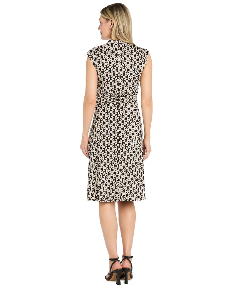 R & M Richards Women's Ruched Knee-Length Dress