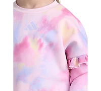 adidas Girls' 2T-6X Long-Sleeve Sweatshirt and Pants, 2-Piece Set