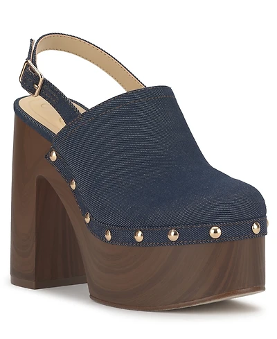 Jessica Simpson Women's Cazea Platform Block Heel Cozy Clogs