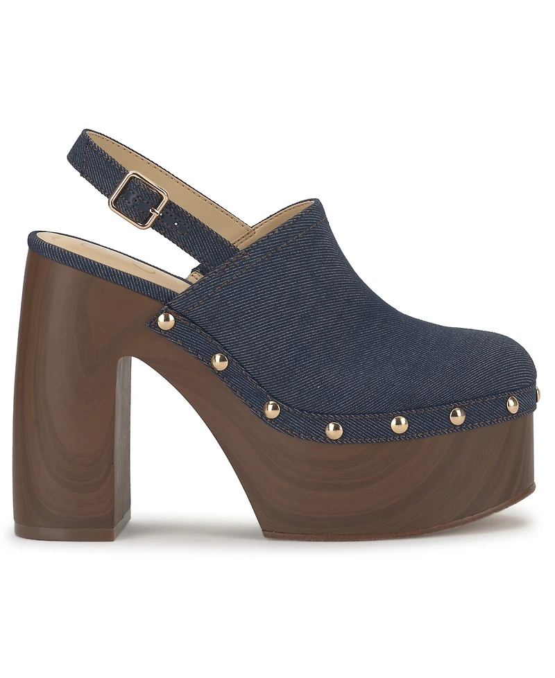 Jessica Simpson Women's Cazea Platform Block Heel Cozy Clogs