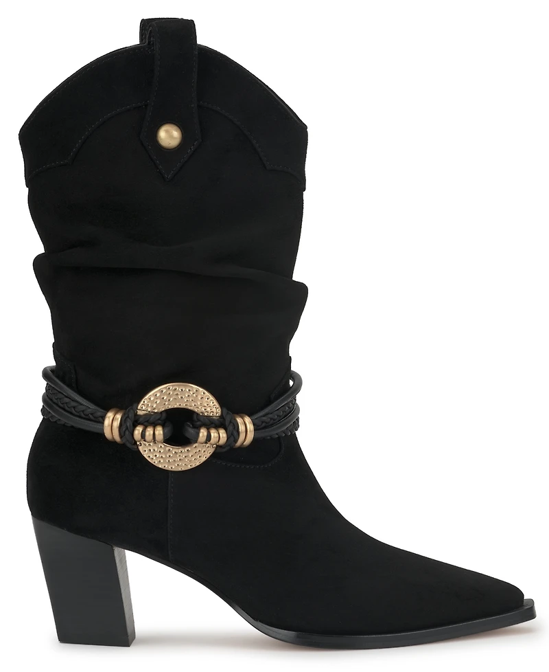 Jessica Simpson Women's Hanie Western Slouch Booties
