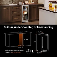 CaLefort 15 Inch Beverage Cooler Refrigerator, 100 Can Capacity for 12 Ounce Cans