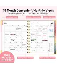 Gnuadz 2026-2027 Academic Planner 18 Month Weekly Monthly Daily Agenda Book A5