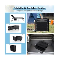 Boyel Living 4 Position Folding Lounge Chaise with Adjustable Backrest and Footrest