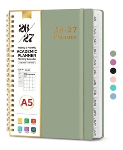 Gnuadz Planner 2026 2027 Academic Weekly Monthly Hardcover Tabs