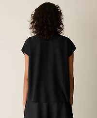 Eileen Fisher Women's V-Neck Cap-Sleeve Sweater