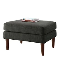 Convenience Concepts 27" Faux Linen Marlow Mid Century Ottoman