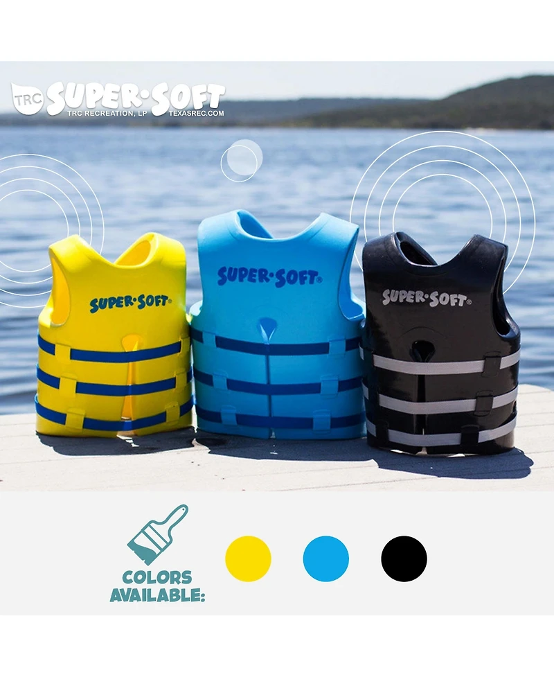 Trc Recreation Super Soft Xs Life Jacket Vinyl Coated Foam Swim Vest