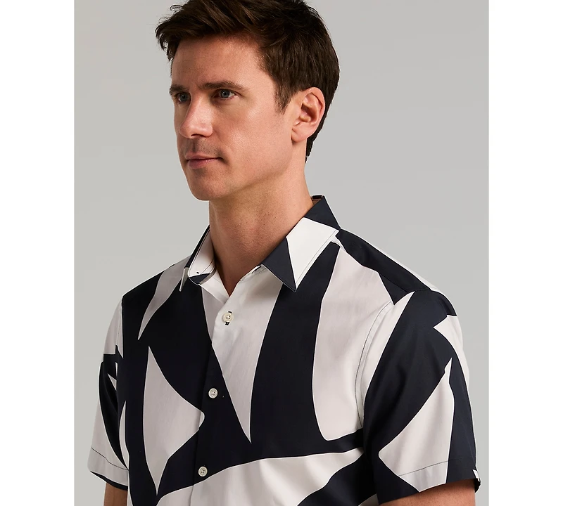 Perry Ellis Men's Sail Print Short Sleeve Shirt