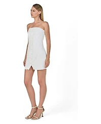endless rose Women's Linen Strapless Dress