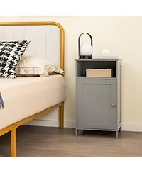 sumyeg Freestanding Bathroom Storage Cabinet with Adjustable Shelves Floor Organizer