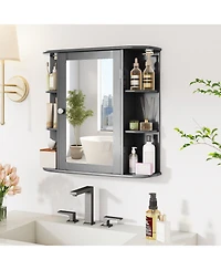sumyeg Multipurpose Wall Mounted Bathroom Mirror Storage Cabinet