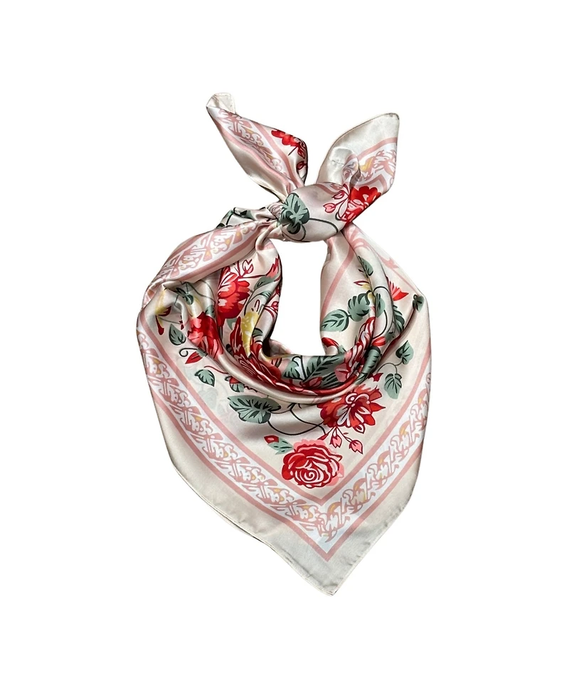 Marcus Adler Floral Satin Square Scarf