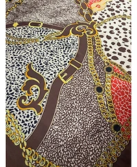 Marcus Adler Animal Print Satin Square Scarf