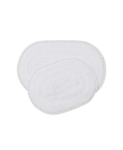 Laura Ashley Camilla Crochet Border Oval Bath Mats