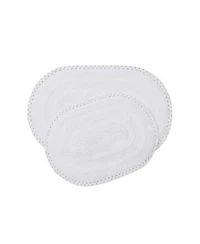 Laura Ashley Camilla Crochet Border Oval Bath Mats