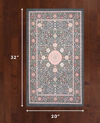 Laura Ashley Printed Chenille Victora Medallion Accent Rug, 20" x 32"