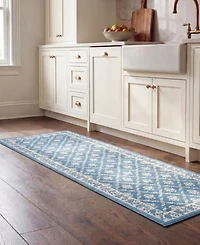 Laura Ashley Printed Chenille Merley Runner Rug, 24"x 72"
