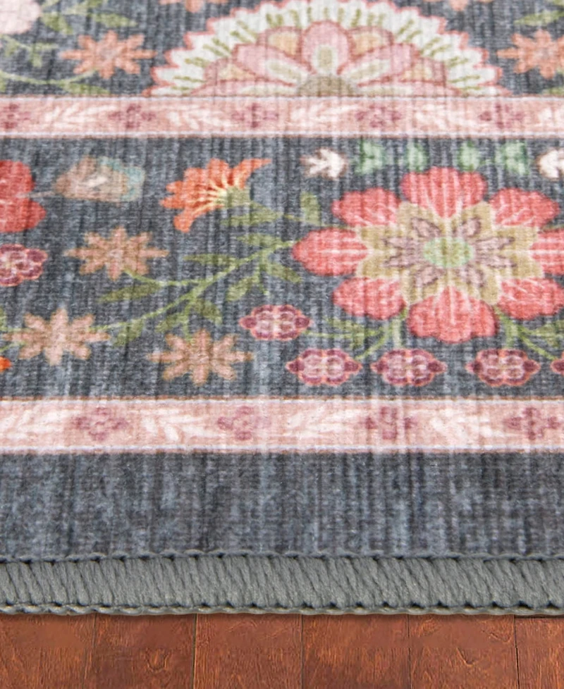 Laura Ashley Printed Chenille Victora Medallion Accent Rug, 20" x 32"