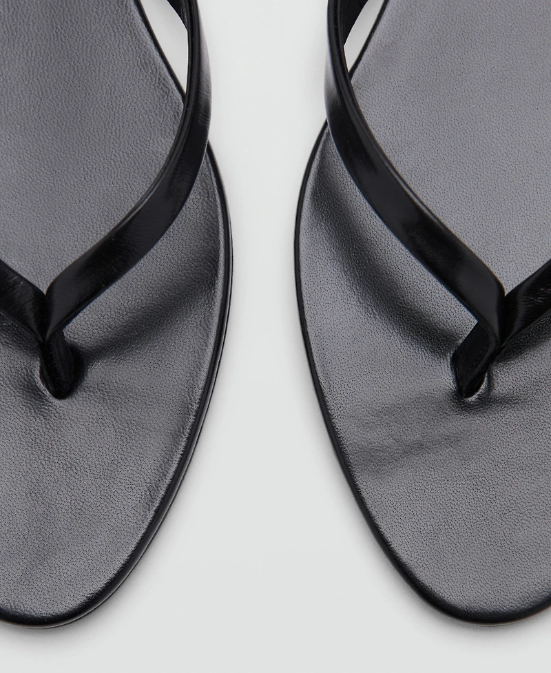 Mango Women's Leather Strap Sandals