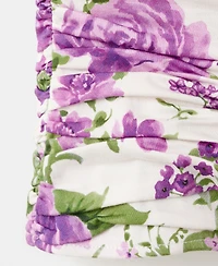 Mango Women's Floral Strapless Top