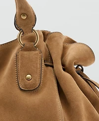 Mango Women's Suede Shoulder Bag