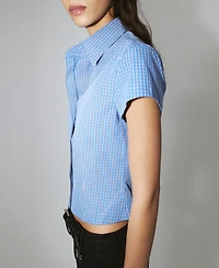 Mango Women's Check Crop Shirt