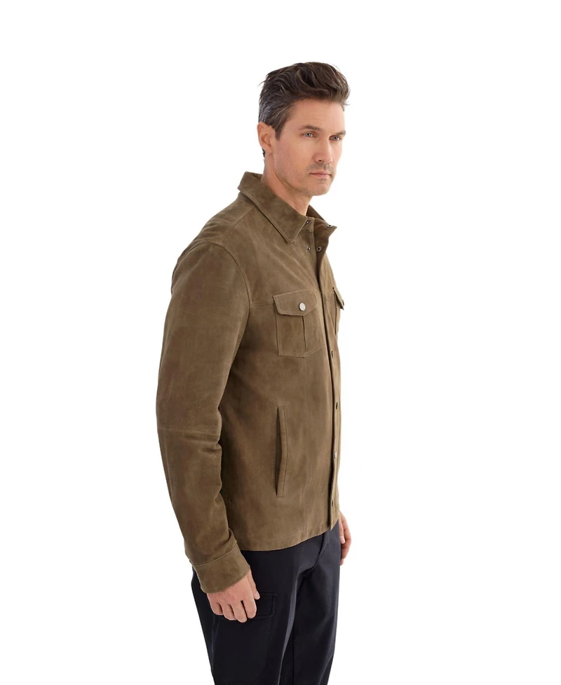 Regency Leathers Men's Gavi Suede Shirt Jacket