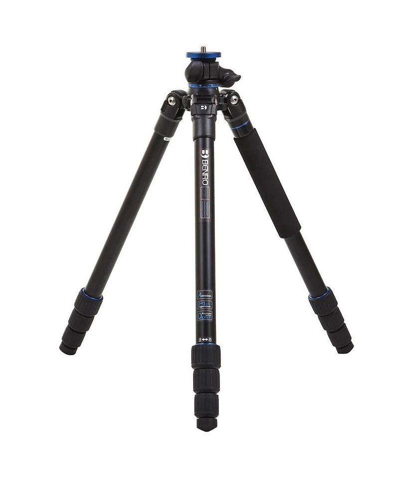 Benro Go Plus FGP28A 4-Section Aluminum Travel Tripod with Integrated Monopod, 65.2" Maximum Height