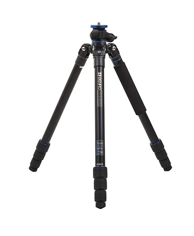 Benro Go Plus FGP28A 4-Section Aluminum Travel Tripod with Integrated Monopod, 65.2" Maximum Height