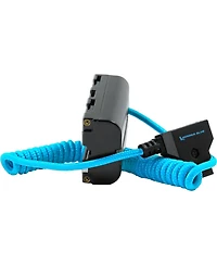 Kondor Blue D-Tap to Npf Coiled Dummy Battery Cable for Sony L-Series