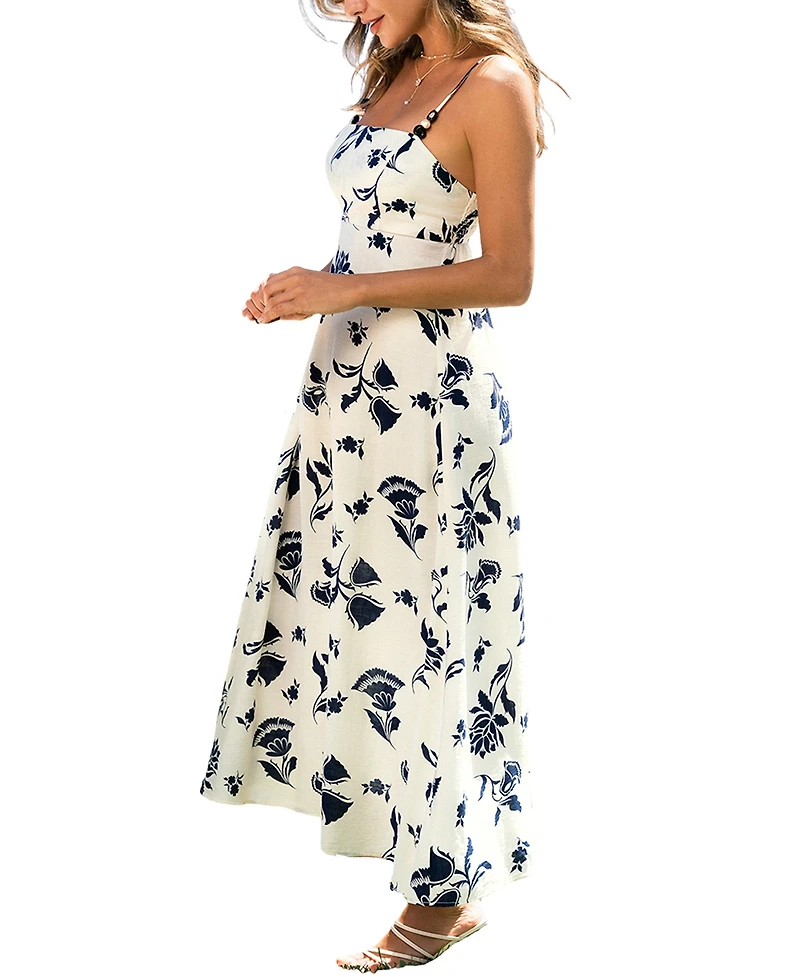 Cupshe Women's Falling Petals Floral Midi Beach Dress