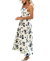 Cupshe Women's Falling Petals Floral Midi Beach Dress
