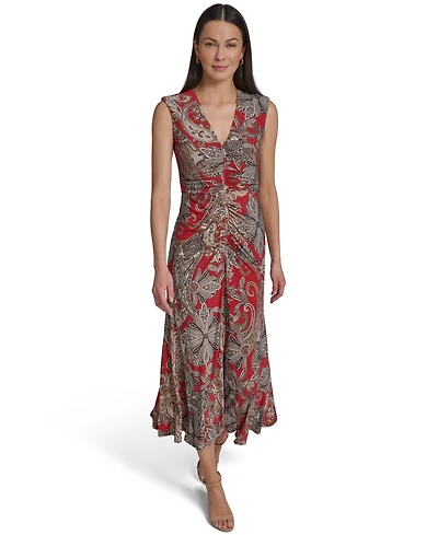Tommy Hilfiger Women's V-Neck Printed Dress