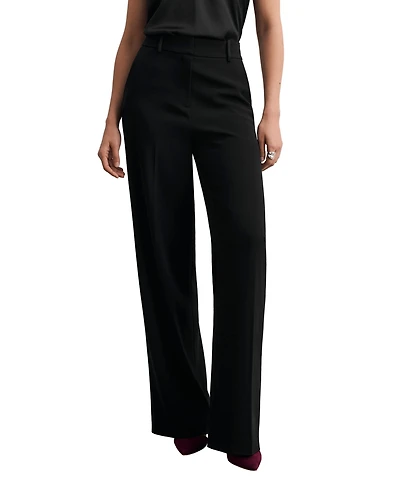 The Fold Women's Adelaide Clever Crepe Wide Leg Pants