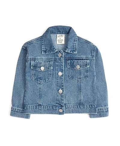 Sweet Wink Toddler Girls Stars and Stripes Patch Denim Jacket